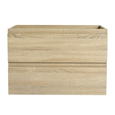 30" Bathroom Vanity, Oak Plywood, Construction Vanity Wall Mounted, Stylish Storage Unit