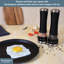 Buckingham Electric Salt & Pepper Set Matte Black Soft Touch Push Button Battery Operated