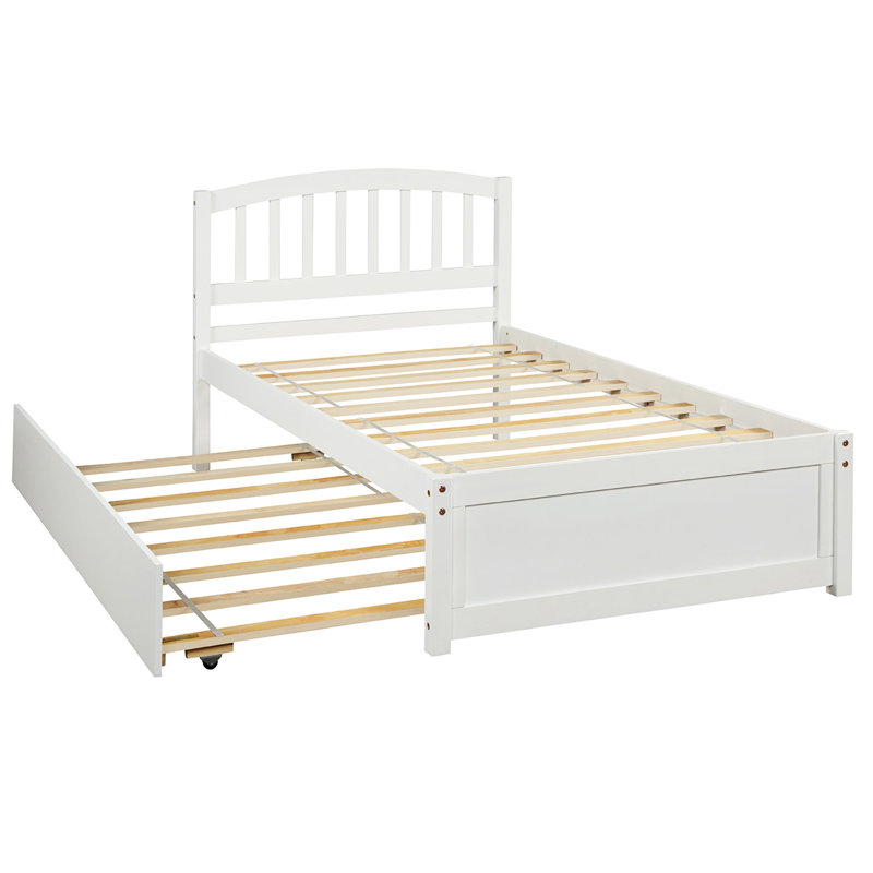 Twin Platform Bed, White