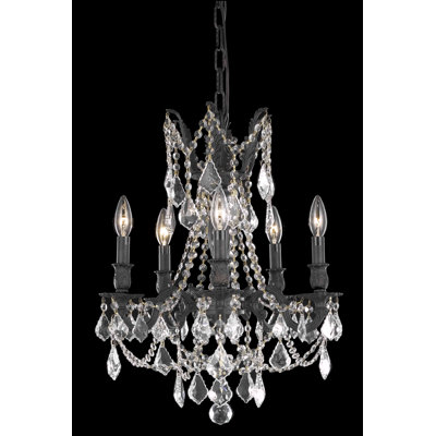 Ashmin 5 - Light Glass Dimmable Chandelier