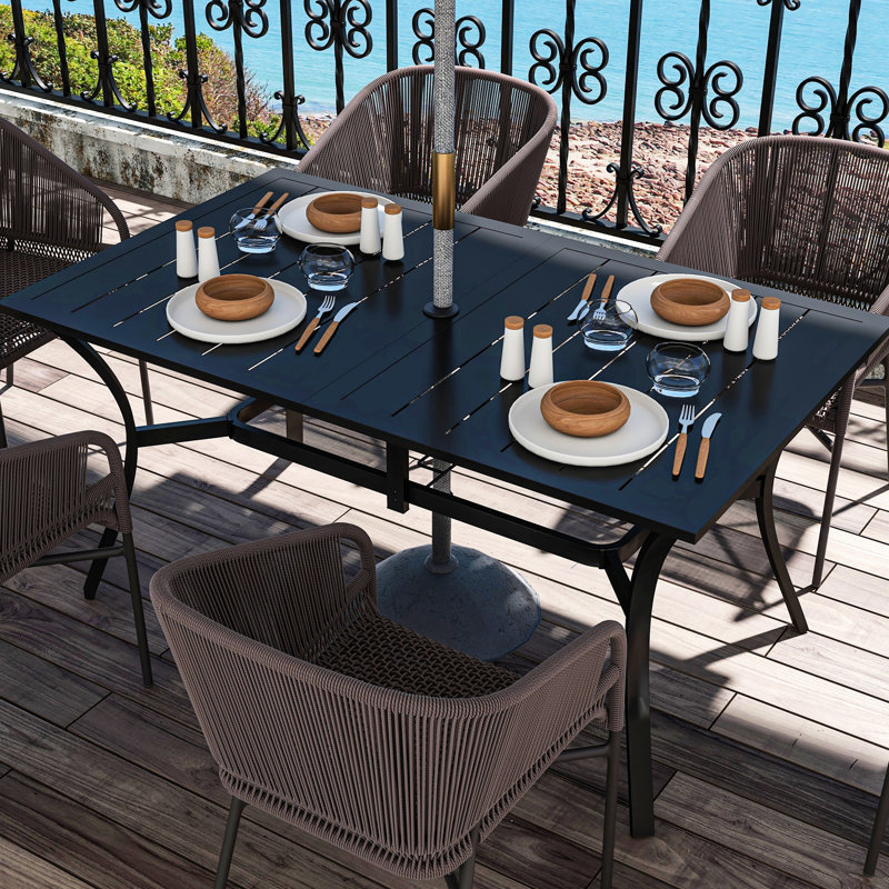 Table de salle à manger pour l'extérieur pour 6 personnes