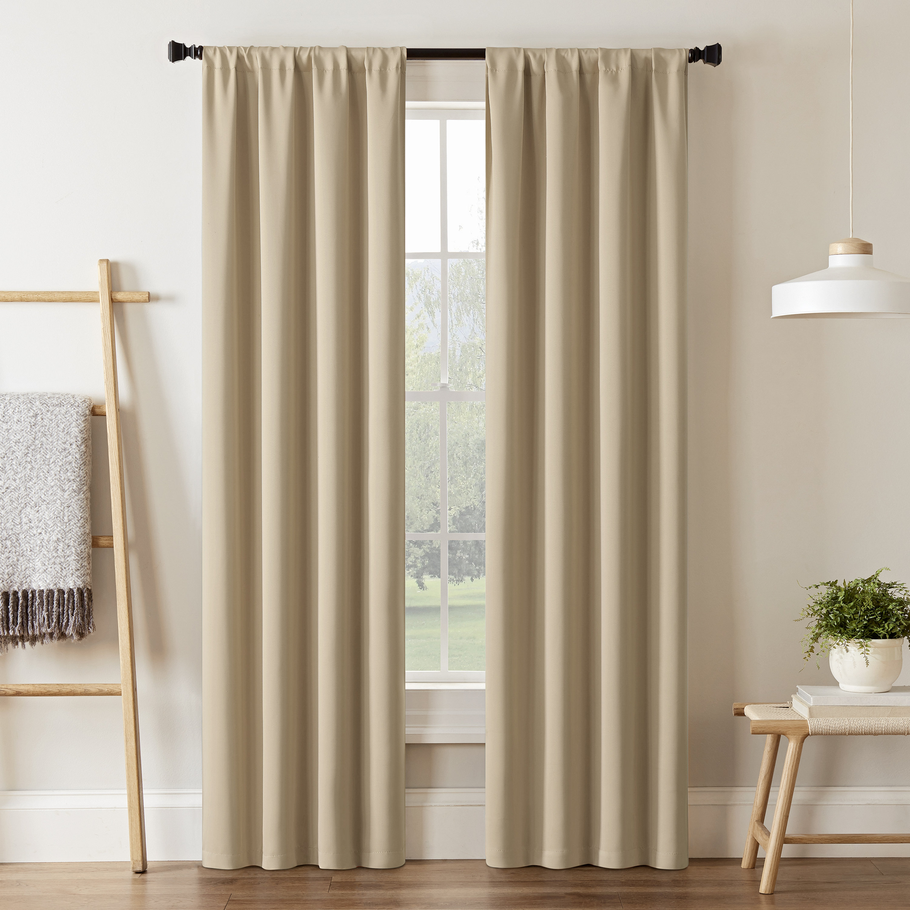 Eclipse Curtains Eclipse Darrell Energy Saving Blackout Grommet Curtain ...