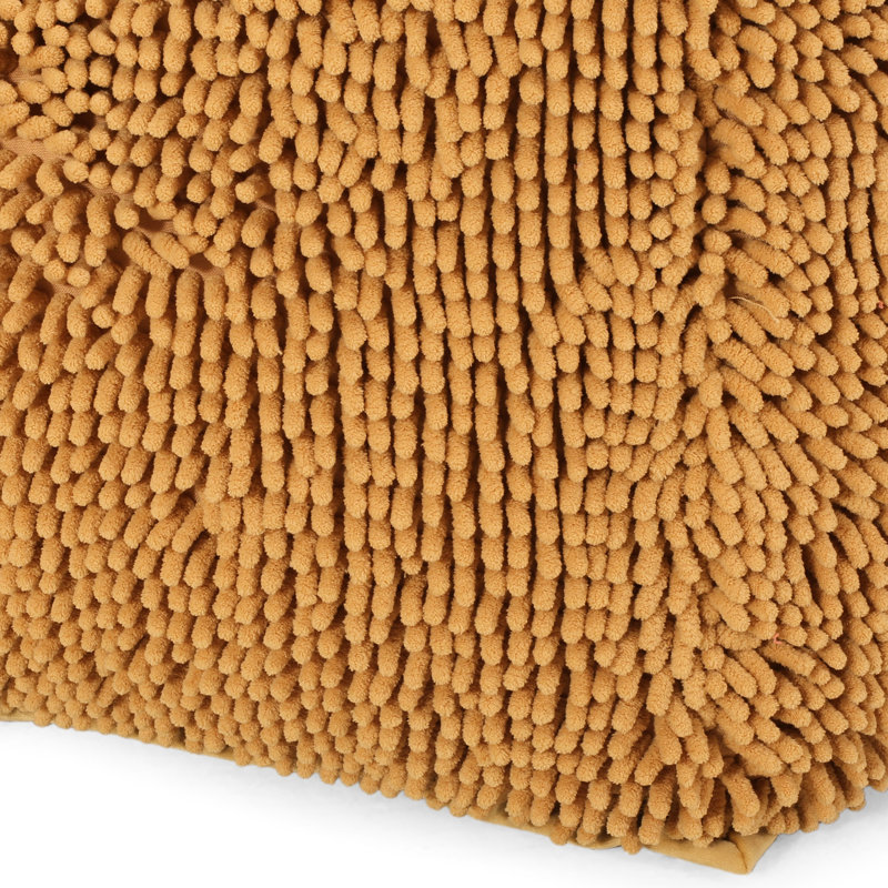 Pouf carré en microfibre Spongy, Yellow
