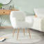 Chaise rembourrée confortable en fausse fourrure avec protecteurs de plancher en plastique