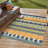 Duxbury Geometric Bohemian Indoor/Outdoor Area Rug Orange/Navy/Green-69986547
