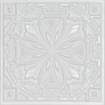 Lucas's Shield 19.6'' L x 19.6'' W Textured Polystyrene Glue Up Ceiling Tile In White