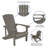 All-Weather Poly Resin Wood Adirondack Chairs with Side Table-88681444