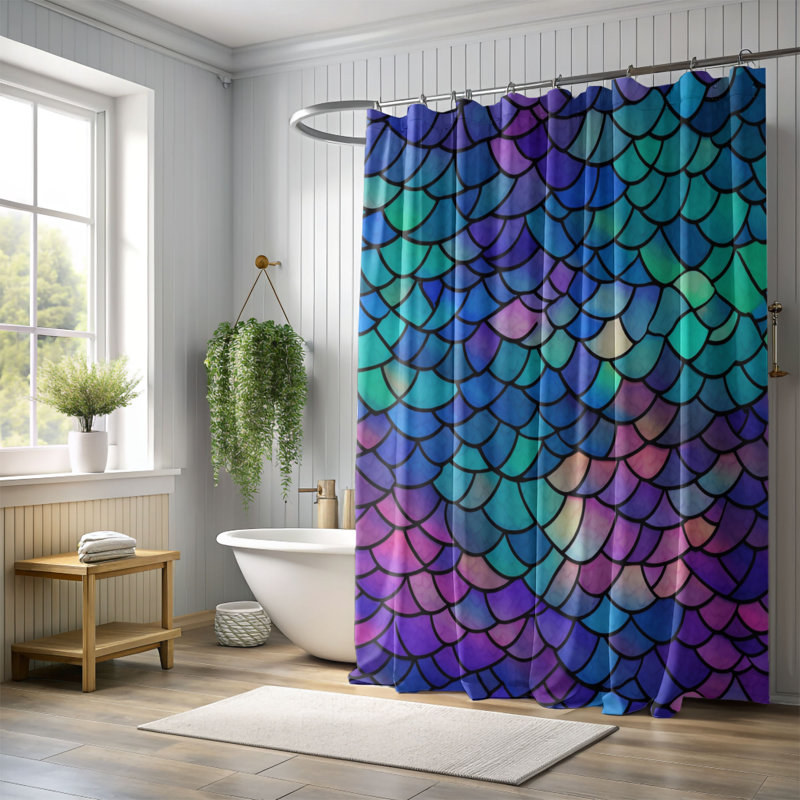 Rideaux de douche standards 1 pièce, H 74 po x l 71 po