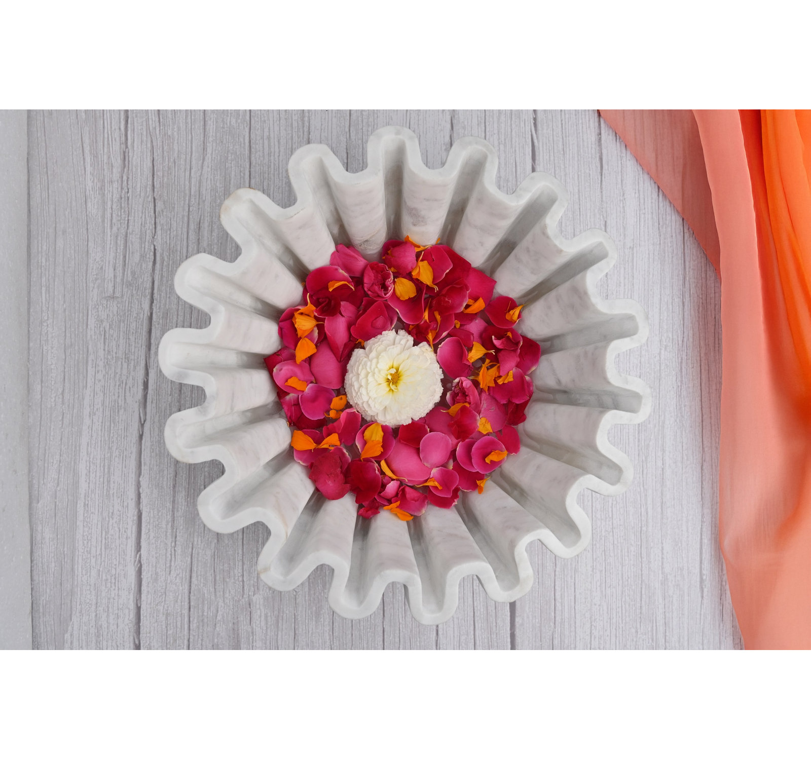 Tahani 12" W Marble Abstract Decorative Bowl