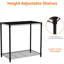 Rangement empilable à 2 tablettes, P 13,3 po x l 23,2 po x H 22,2 po, noir