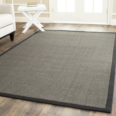 Dollard Natural Fiber Sisal With Latex Solid Color Rug