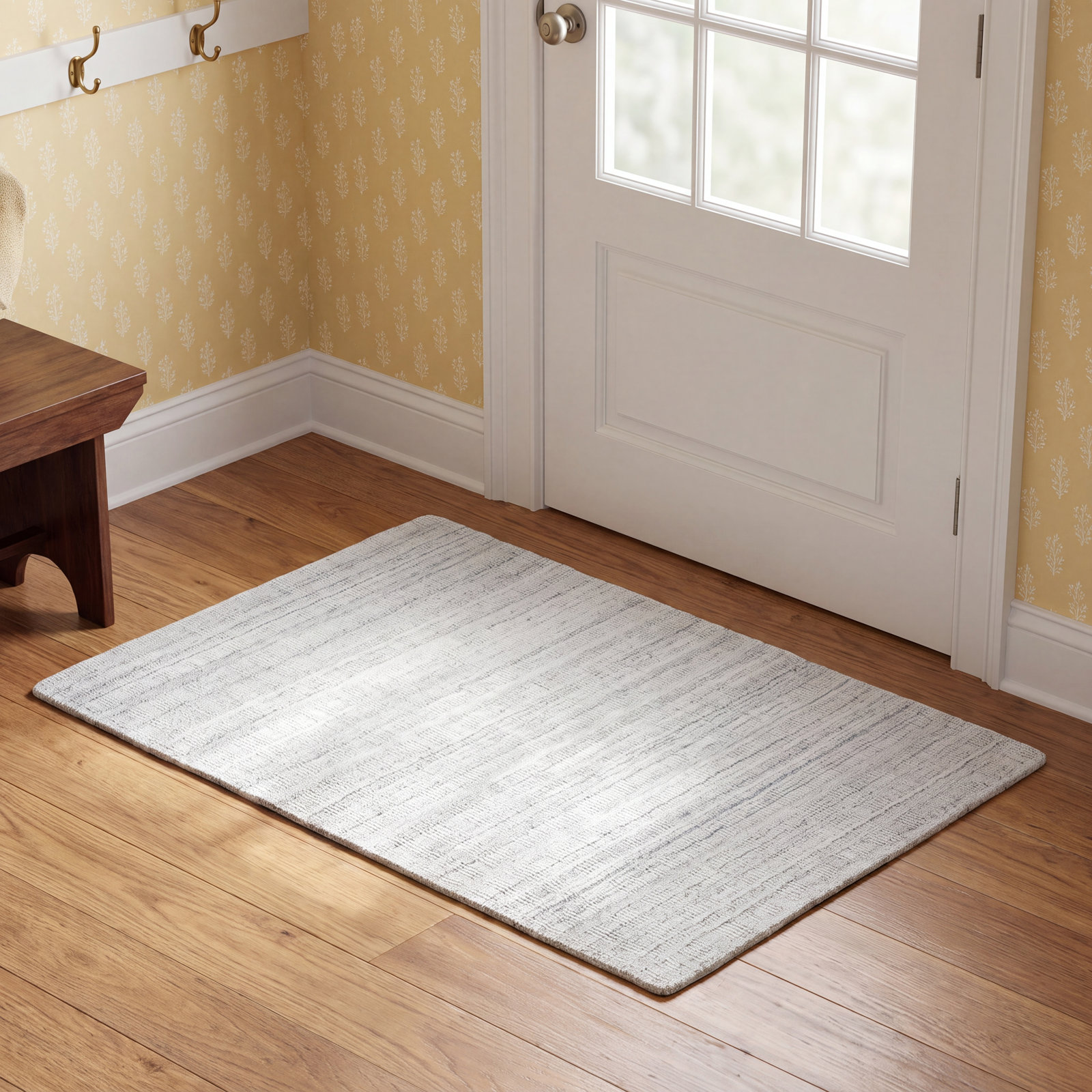 Kinnell Hand-Woven Abstract Rug, Rectangle 2' x 3'