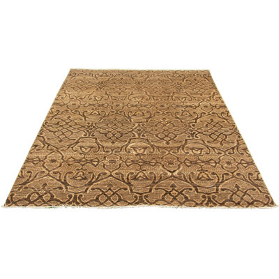 Ecarpetgallery One-of-a-kind Hand-knotted New Age 18/20 Pako Brown 8'1" X 9'11" Wool Area Rug In Brown,ivory