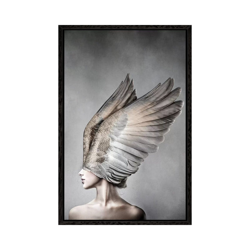 Thea 1 Piece Wall Art on Canvas, 101.6cm H x 66.04cm W x 3.81cm D, Black Framed