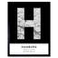 Hamburg City Map Hamburg Germany City Map Black And White - Single Picture Frame Typography