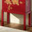 Hand-Painted Red Solid Wood Small Accent Trunk