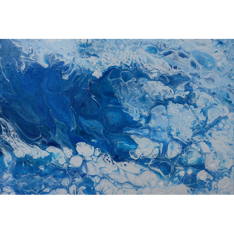 'Cascading Surf' - Wrapped Canvas Painting Print