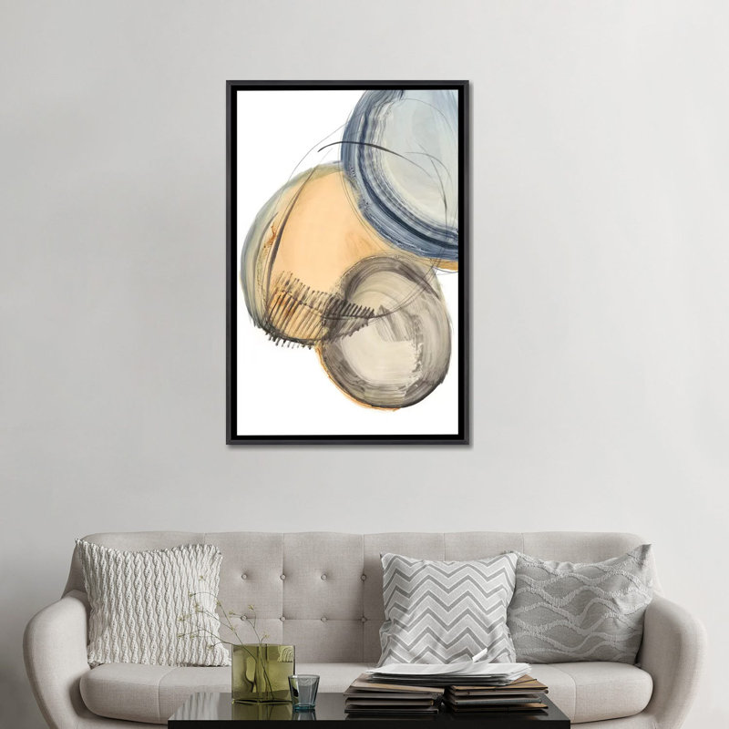 Sienna & Slate IV par Ethan Harper-reproduction d’art, Toile avec cadre noir patiné, H 48 po x l 32 po x P 1,5 po