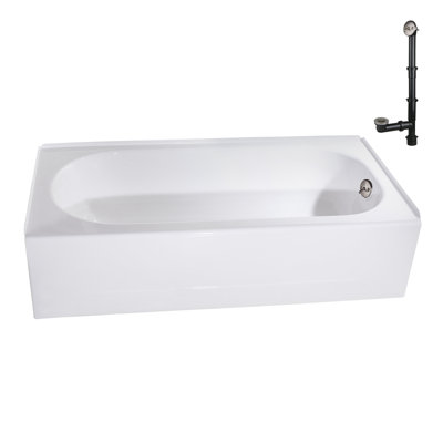 60'' x 30'' Soaking Porcelain Enameled Steel Bathtub