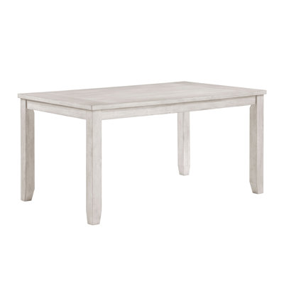 Modern Farmhouse Dining Table Antique White Finish Durable Wooden Furniture 1Pc