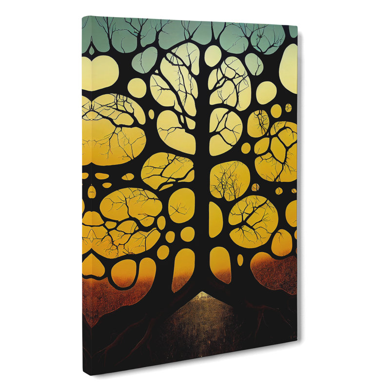 Mystical Tree Abstract - Wrapped Canvas, 60cm H x 40cm W x 3cm D