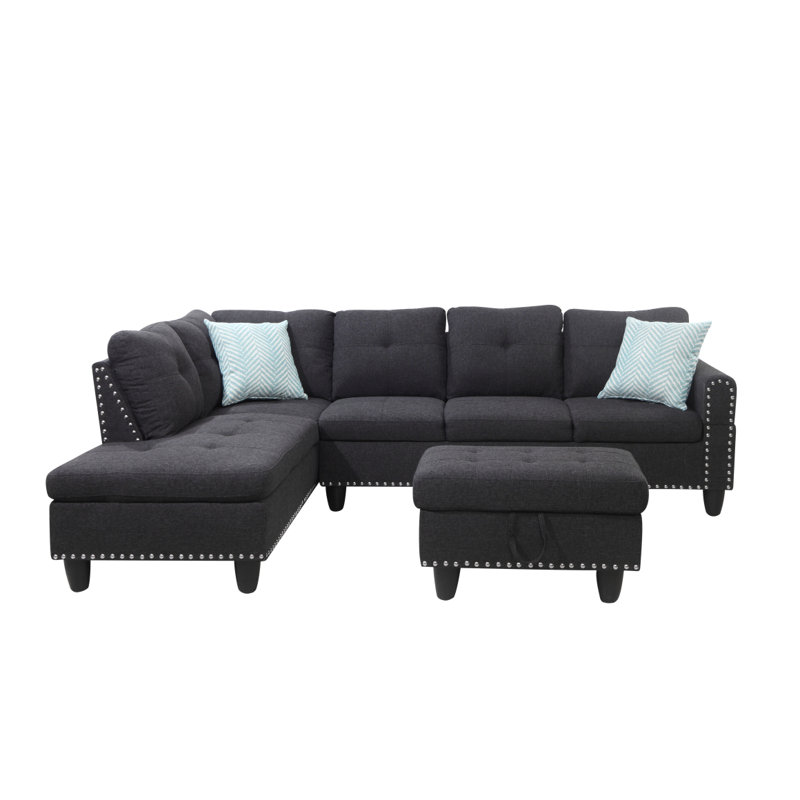 Rivet - Trimmed L - Shaped Sofa
