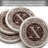 Ophelia & Co. 4 Pack Monogram Sandstone Coasters in Bronze Iron Ram Coaster Holder-1409607749