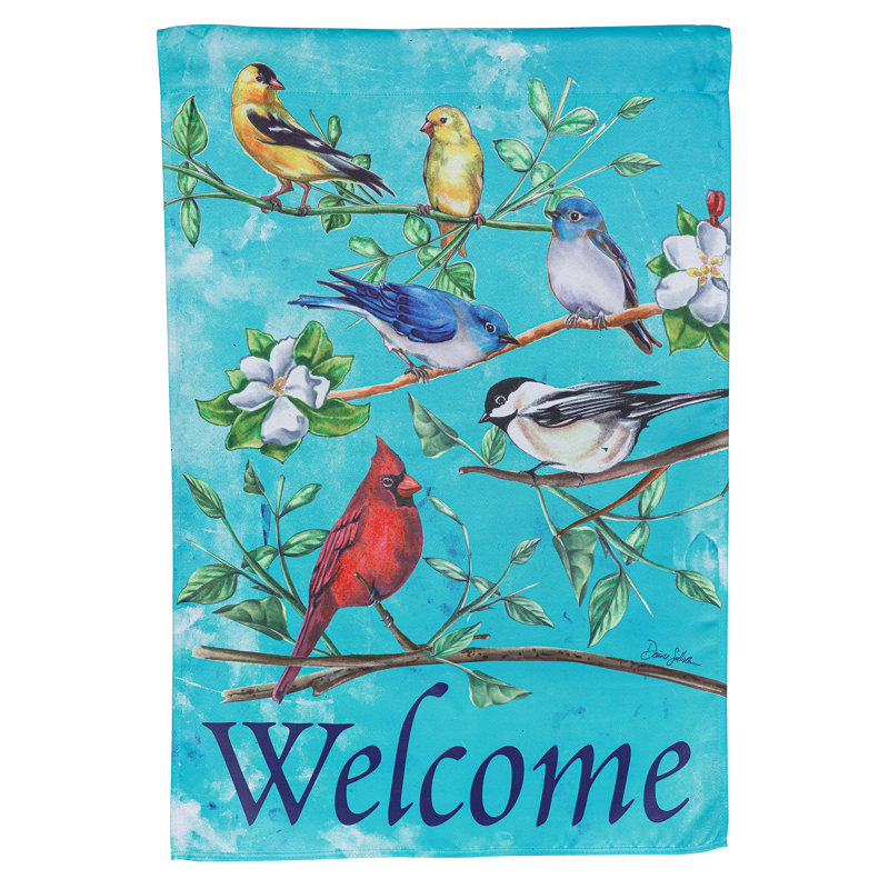 Drapeau de maison multi oiseaux en suède