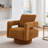 29.12" W Pillow Back Hollow Arm Swivel Accent Armchair-1070460329