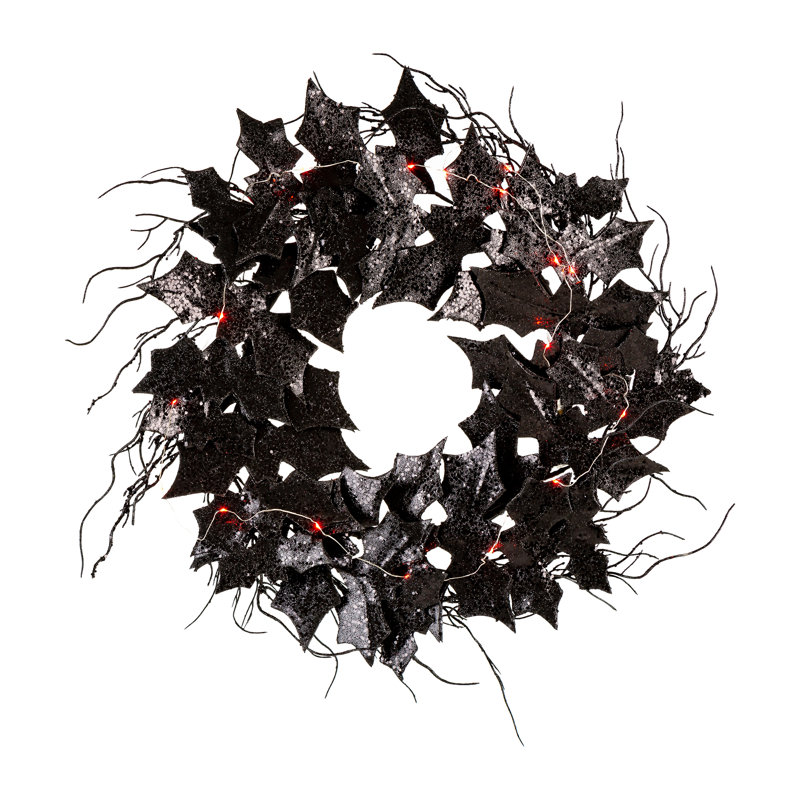 Couronne de chauve-souris d'Halloween 26 po