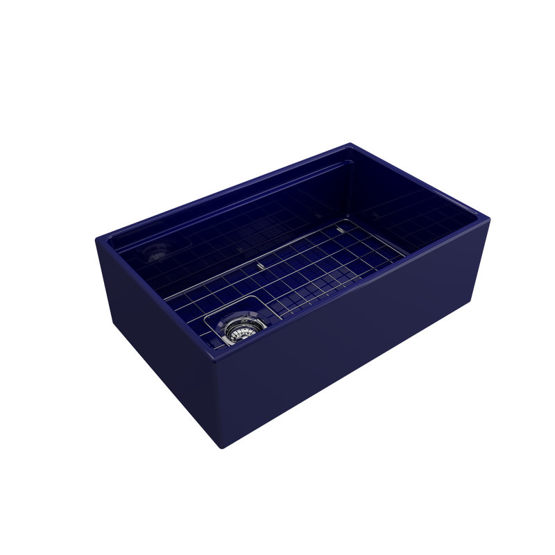 30'' L Single Basin Kitchen Sink, Sapphire Blue