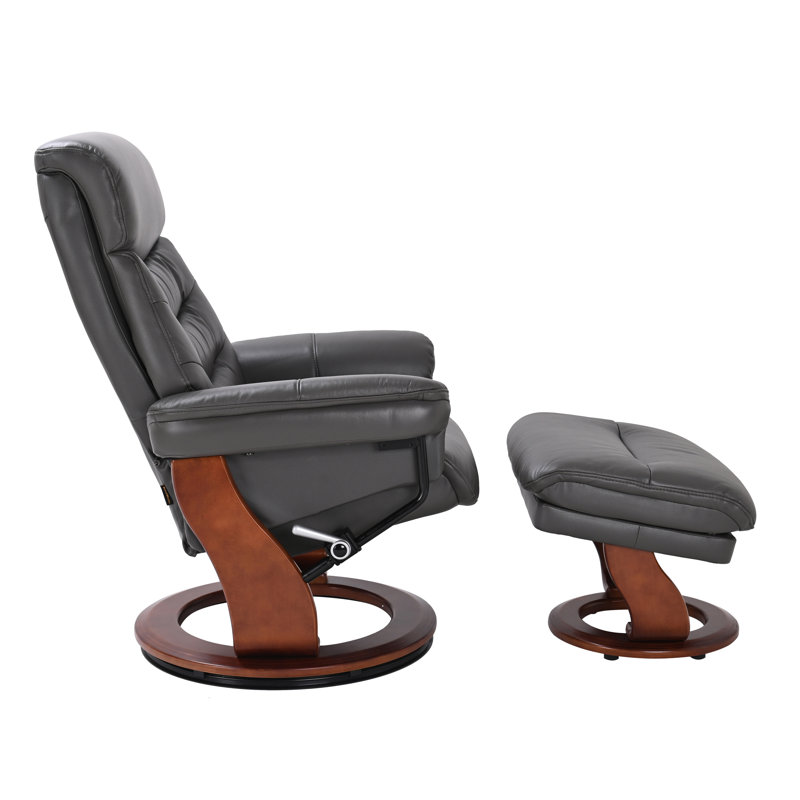 Monroy Swivel Recliner, Gray