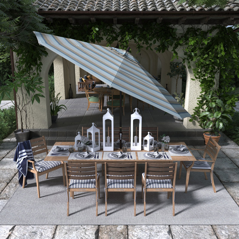 Parasol de marché de 132 po Jepsen, Sunbrella® brume Gateway