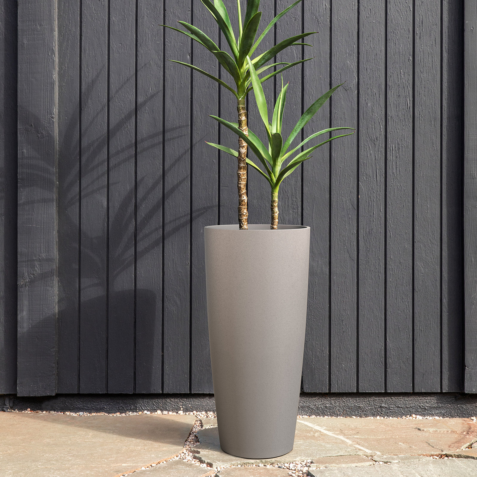 14" Pot Planter, Gray, 1