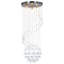 Ceiling Lamp with Crystal Beads Silver Spiral G9