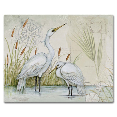 CounterArt Caribbean Seas Tempered Glass Cutting Board 15" X 12"