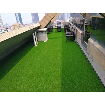 13FTX42FT Outdoor Artificial Grass Runner Rug, Thick Realistic Fake Grass Roll Decor Patio Balcony Garden Lawn, Dog Pets Turf Drain Mat, 1.38" Pile Height