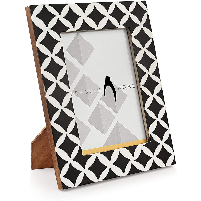 Bevelled Picture Frame, 26.5cm H x 21.8cm W x 26.8cm  D, Black