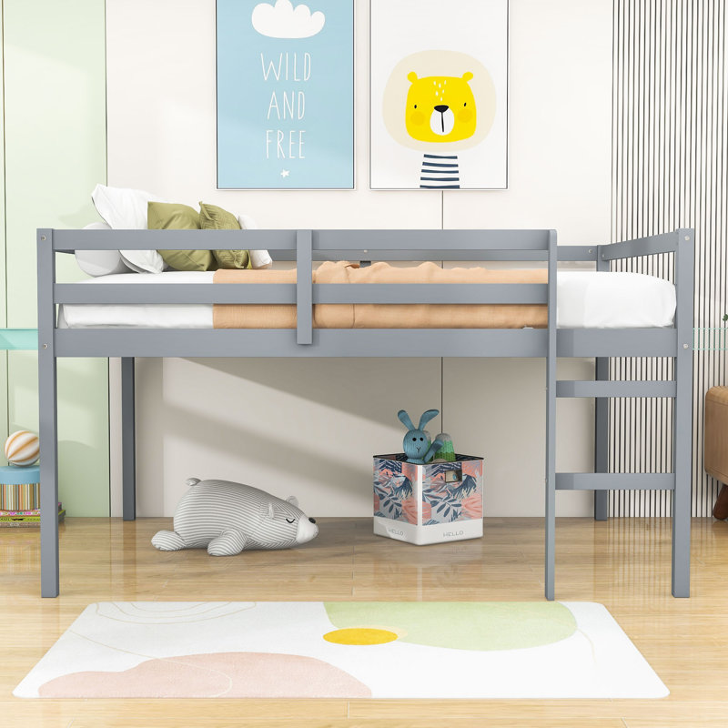Haval Kids Full Loft Bed, Gray