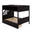 Lit superposé simple au-dessus de double avec tablettes, escalier de rangement et tiroirs-1169496700