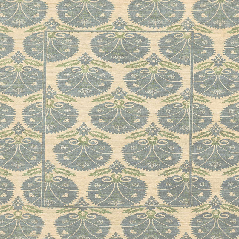 Tapis abstrait à motif abstrait moderne 4010, Carré 6 pi