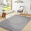 Tapis intérieur / extérieur gris / médaillon