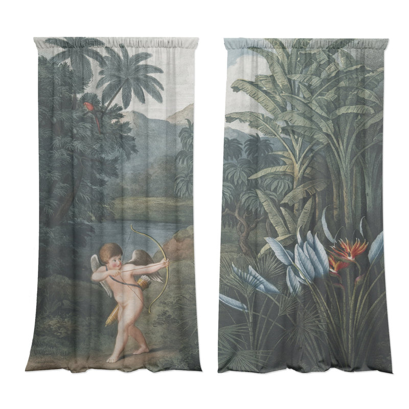 Saboun Velvet Blackout Curtain Panel Pair, 148cm Width x 400cm Drop