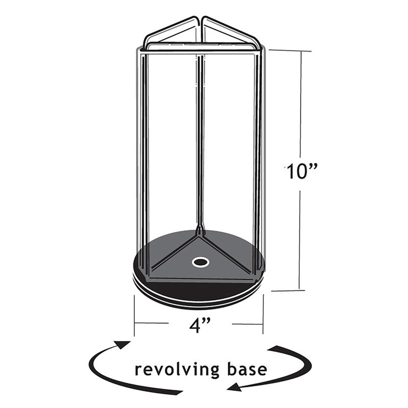 Three-Sided Revolving Sign and Menu Holder
