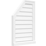 Half Octagon Top Left Surface Mount Non-Functional Brickmould Sill Frame PVC Gable Vent