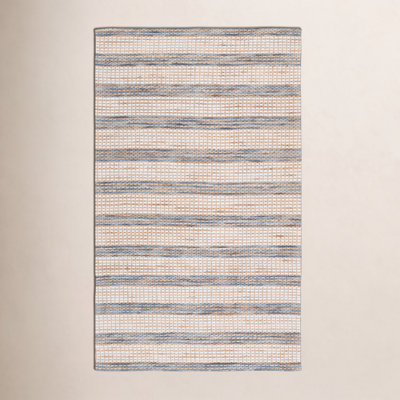 Hand-Tufted Striped Jute Wool Rug