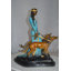 Statue de dame avec ses deux chiens en bronze - Taille: L 18 po x l 12 po x H 23 po.