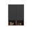 Black & Walnut Bathroom Floating Side Cabinet, Wall-mounted Storage Cabinet for Small Space, KD