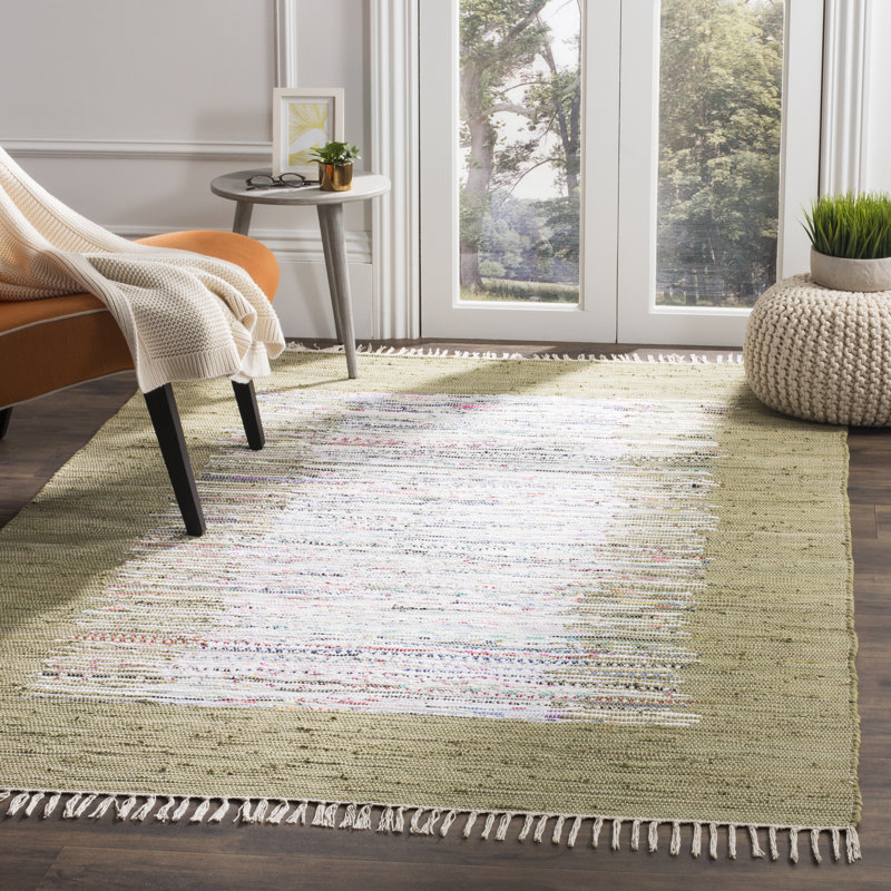 Tapis en coton tissé à la main Paynter, Rectangle 4 pi x 6 pi