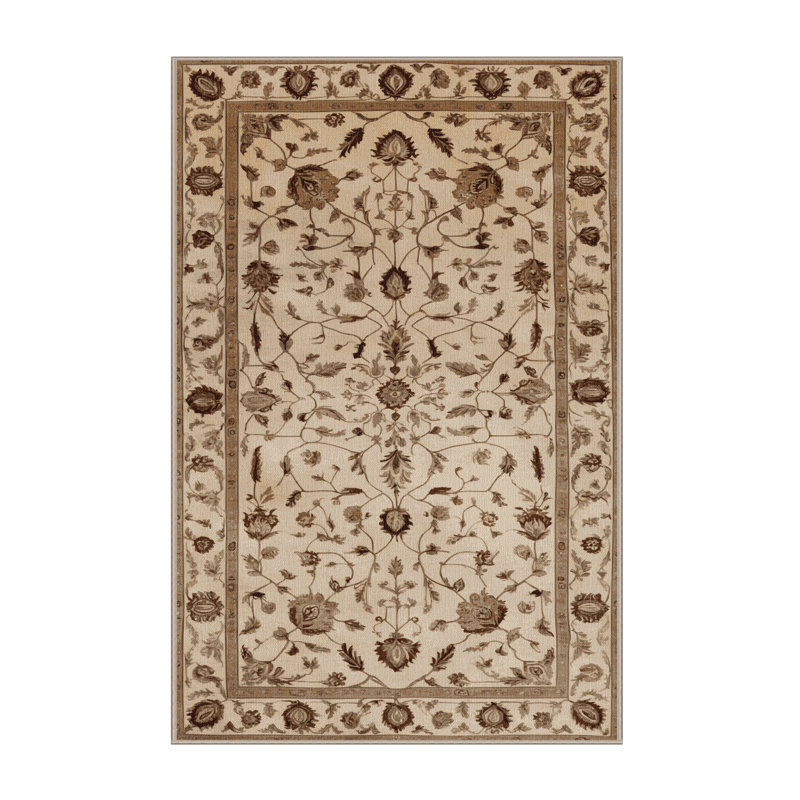 Machine Washable Persian Brown Area Rug, Rectangle 2' x 3'